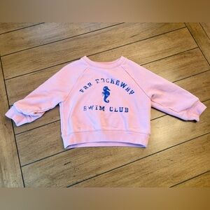 Crewcuts “Far Rockaway Swim Club” Cotton Terry Sweatshirt, Size XXS / 3T